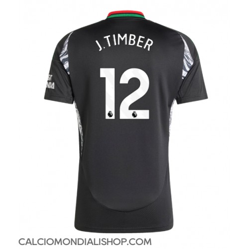 Maglie da calcio Arsenal Jurrien Timber #12 Seconda Maglia 2024-25 Manica Corta